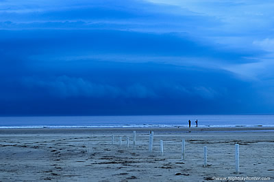 Downhill Beach Thunderstorm & Stacked Shelf Cloud - Aug 25th 2016